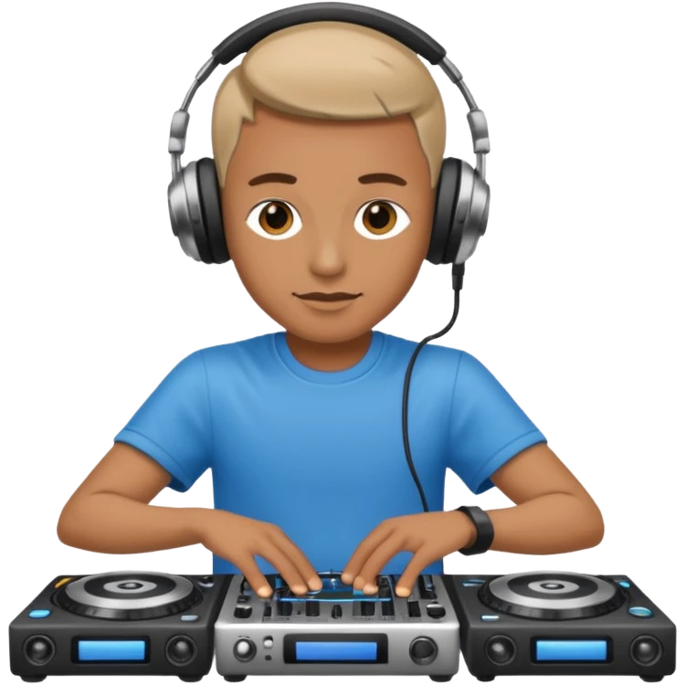 dj with setup emoji