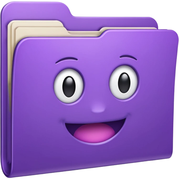 purple movies folder emoji