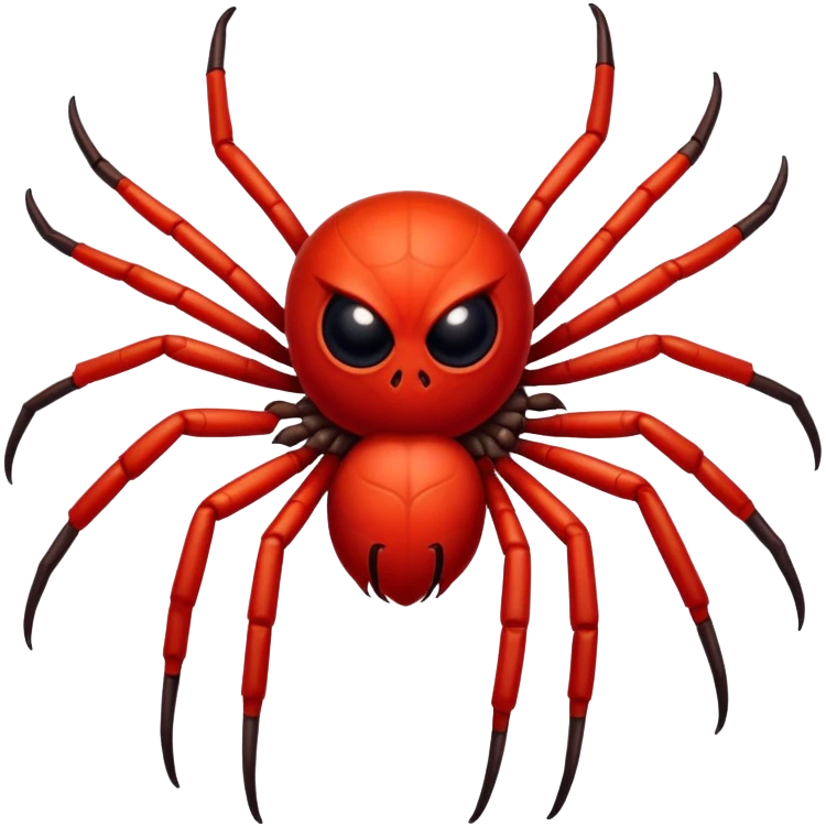 A red spider with human hands instead of legs emoji