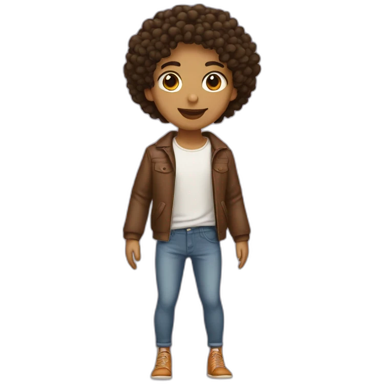 Skinny latino with short curly hairs and an Hermes Birking bag emoji