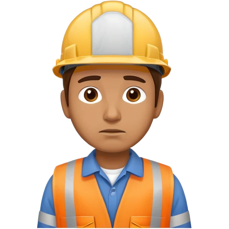 sad construction worker emoji