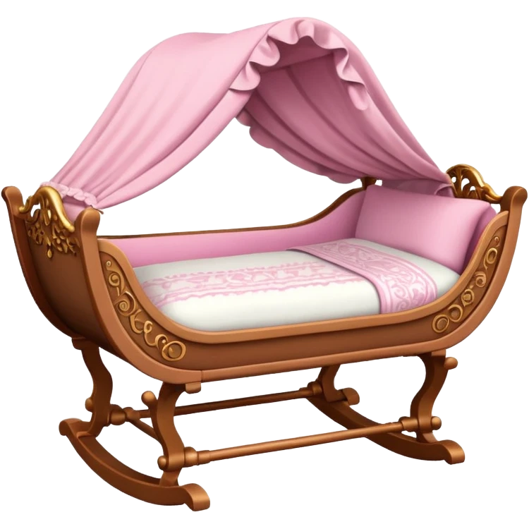 baby cradle pink emoji