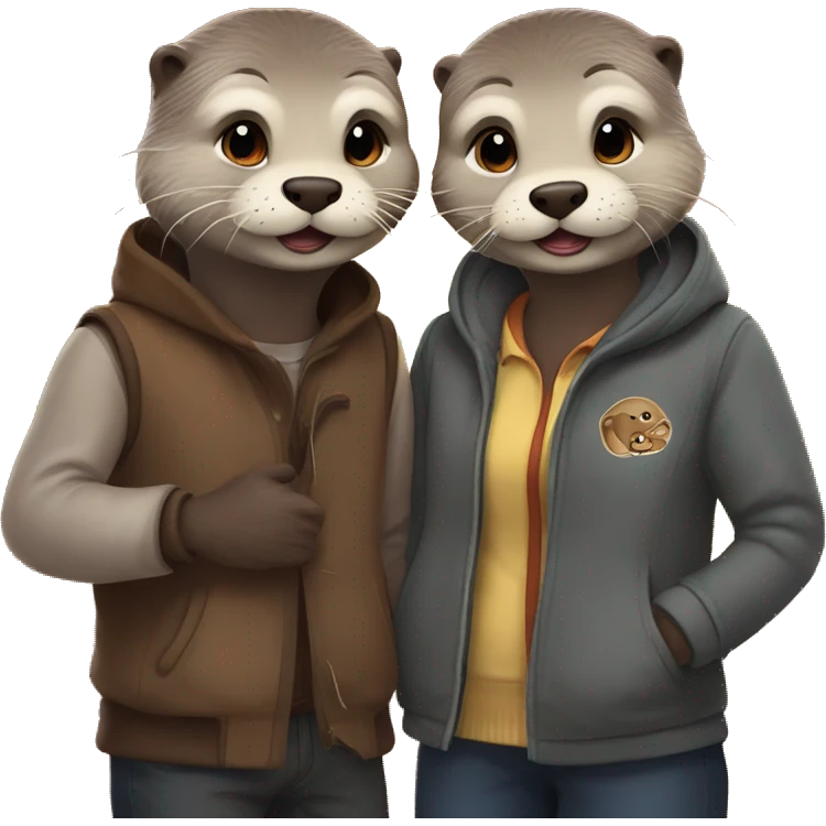  otters couple Mikey and Mollory Knox emoji