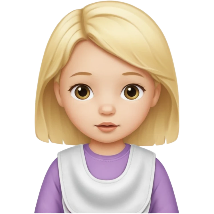 girl baby with bib emoji