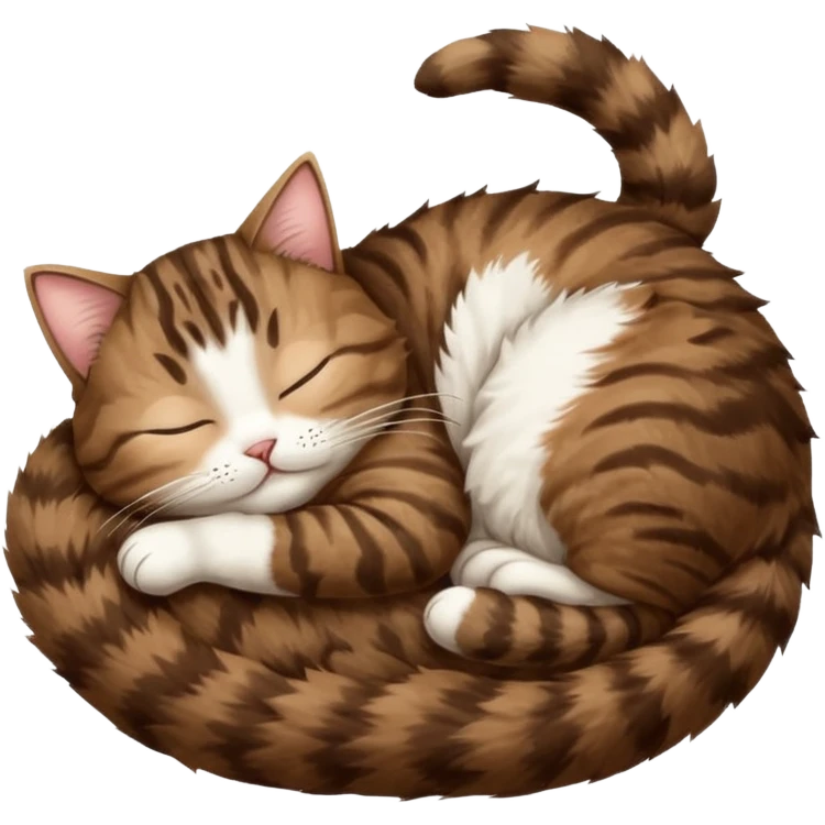 dark brown tabby and white cat sleeping in funny positions upside down emoji
