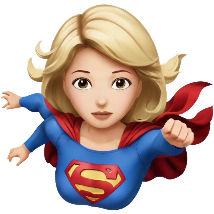 Supergirl fly in the sky emoji