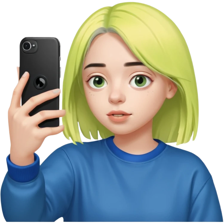 Selfie Billie Elish emoji