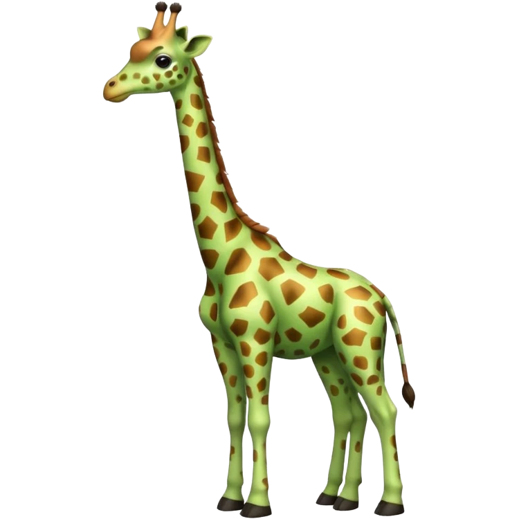 green furry giraffe emoji