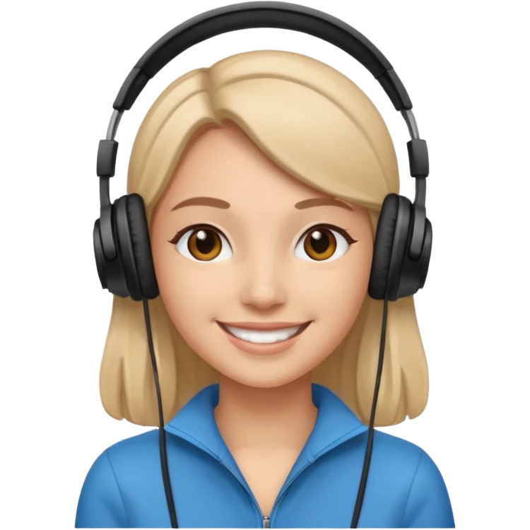 KULAKLIK TAKAN KADIN emoji