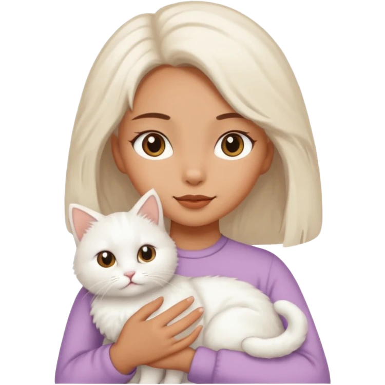دختری بادستان گربه ای  emoji