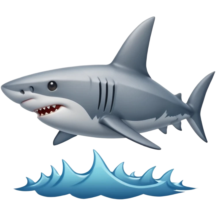 A shark fin out of water emoji