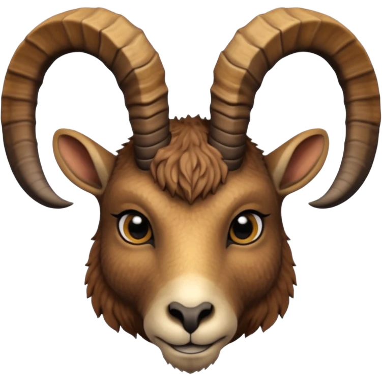 alpine ibex face emoji