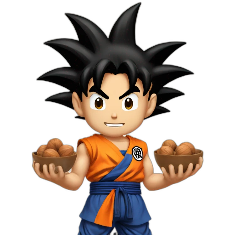 goku holding nuts emoji