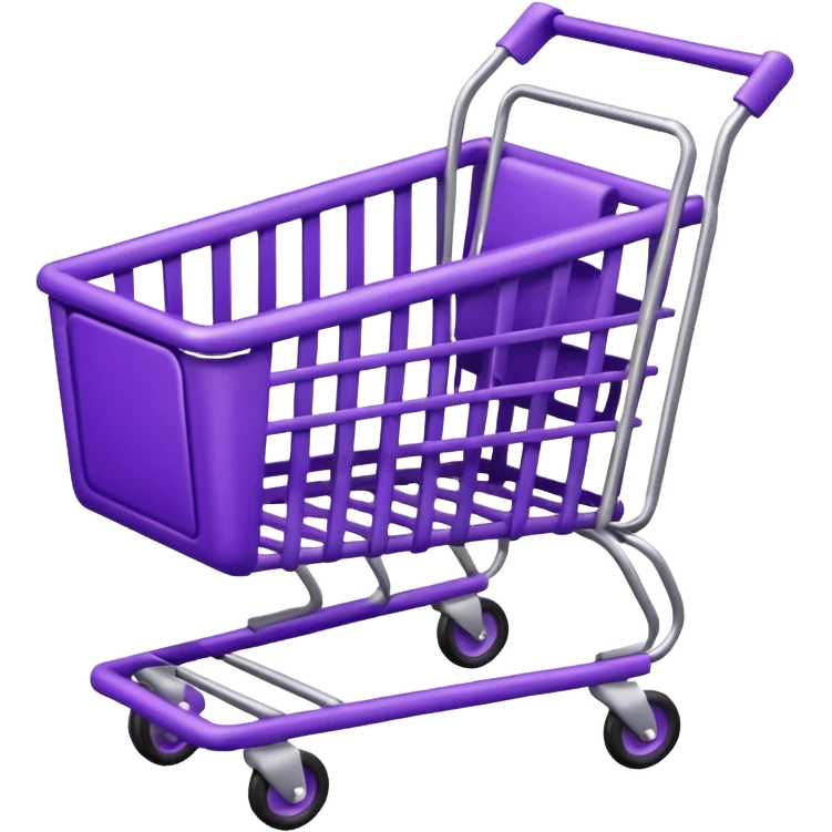 purple shopping cart emoji