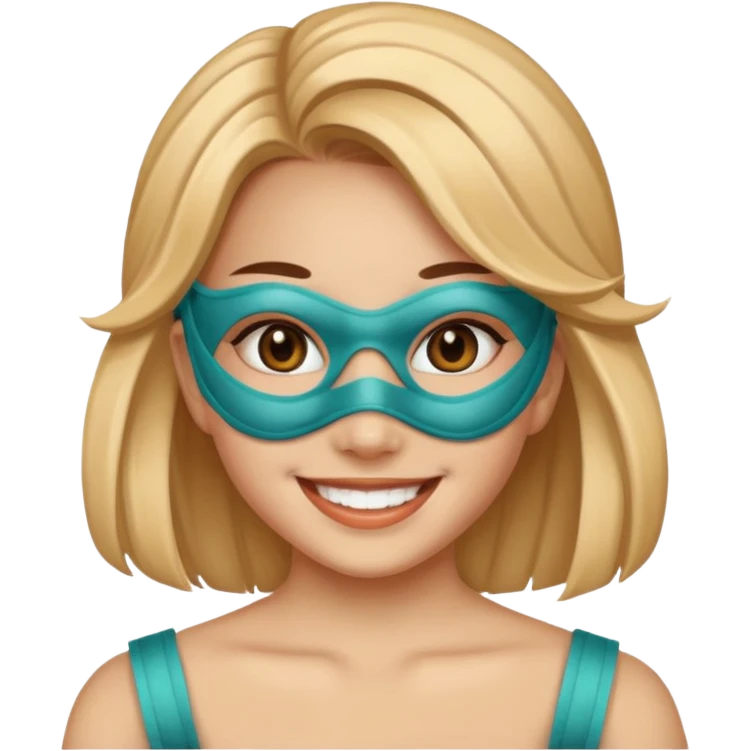 a girl wearing mask emoji