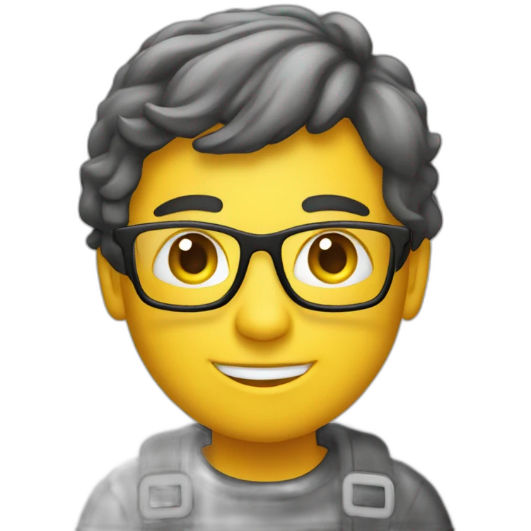 Developer with jumper coding on a macbook emoji