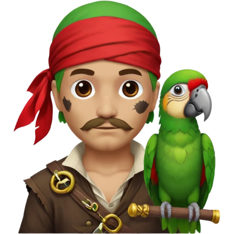 pirate and parrot emoji
