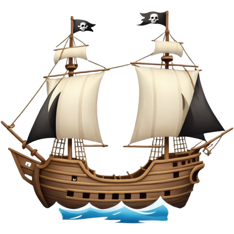 white pirate ships emoji