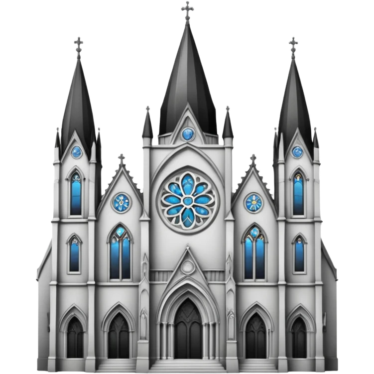 gothic cathedral black and white emoji