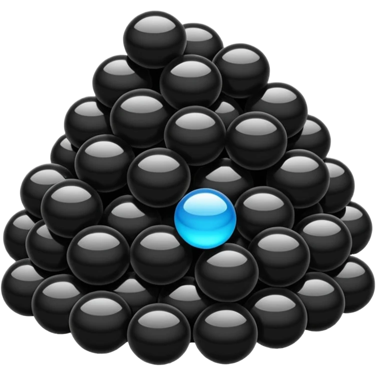 Plastic black emoji