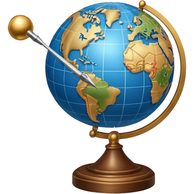 globe and pointer emoji
