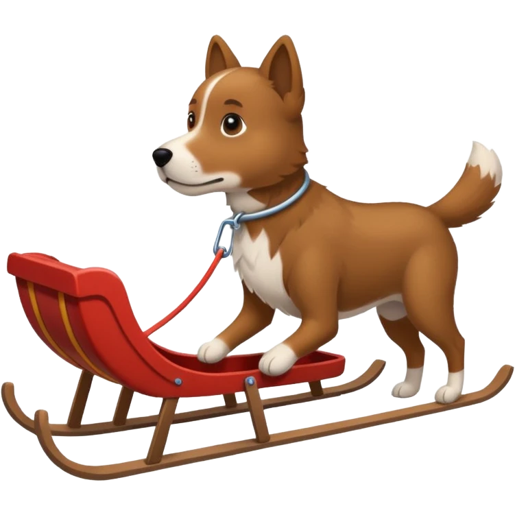 dog carrying sled emoji