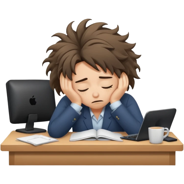 falling asleep at work emoji