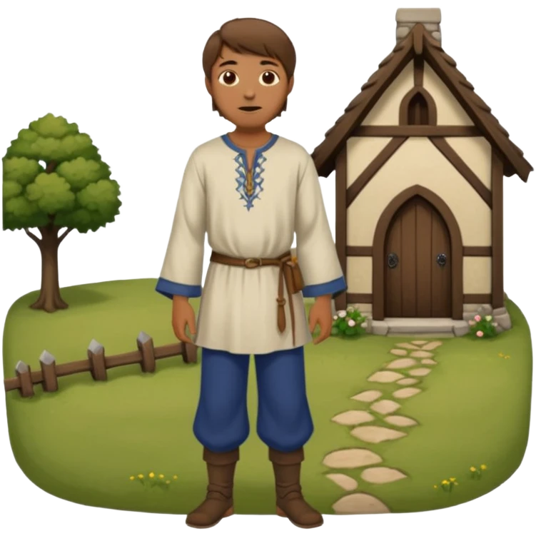 medival Cottagecore style man emoji