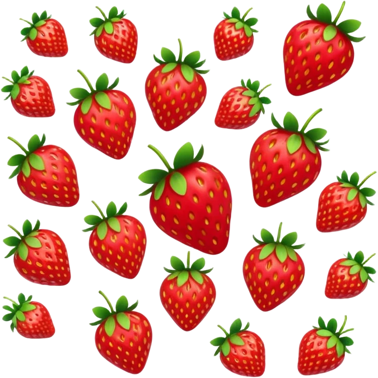 rainbow shining strawberries falling emoji
