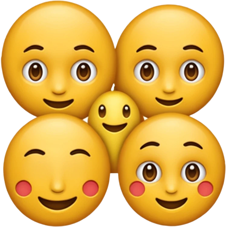 смайлы в едином графито-темнооранжевом стиле emoji