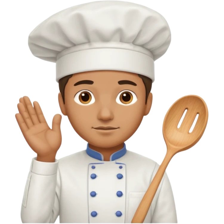 man with chef cap no utensil emoji