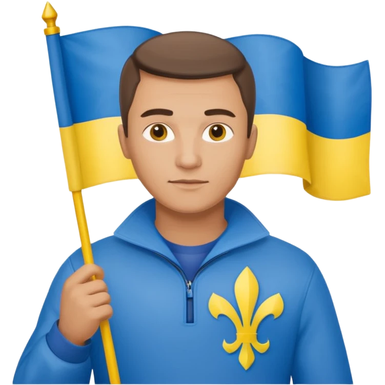 The Ukrainian man with flag emoji