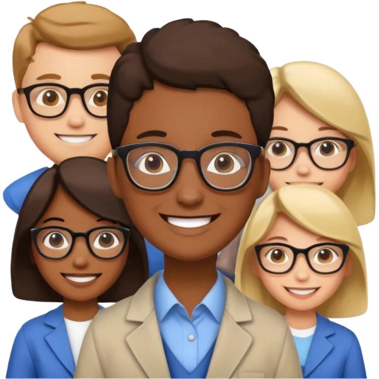 Создай очень счатливых учиников и полной учительнецы emoji