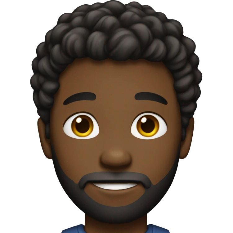 young black guy with beard emoji
