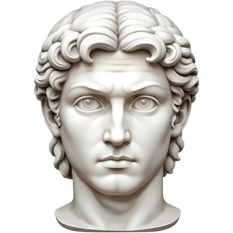 Full view of Michelangelo's David statue, Renaissance masterpiece, artistic stylized representation of the biblical hero emoji