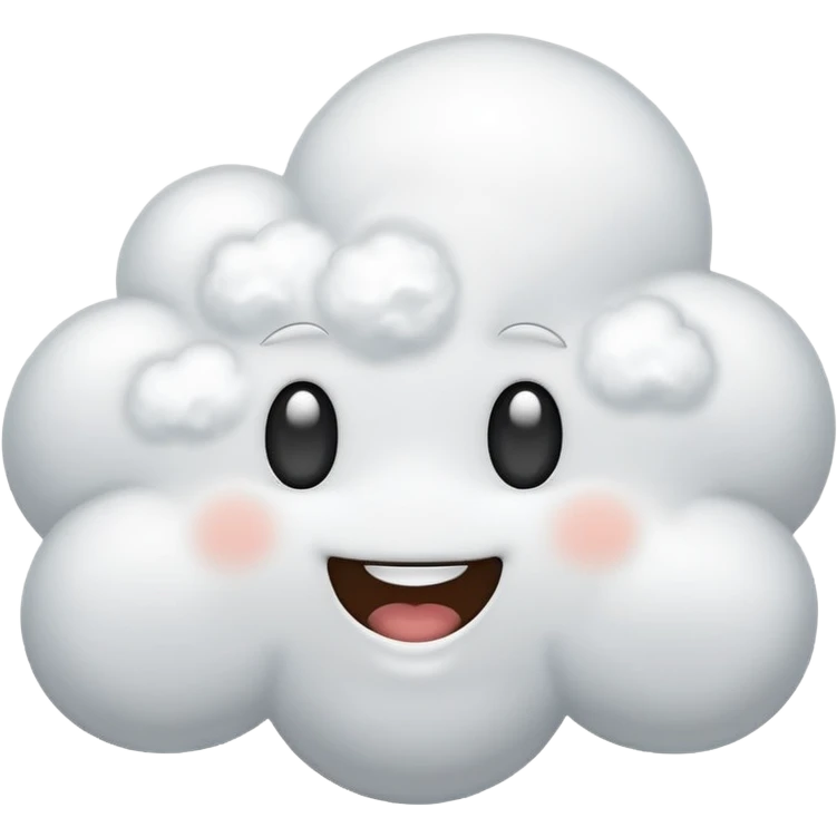 talking cloud icon with 3 dots inside emoji