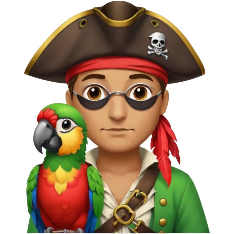 pirate and parrot emoji