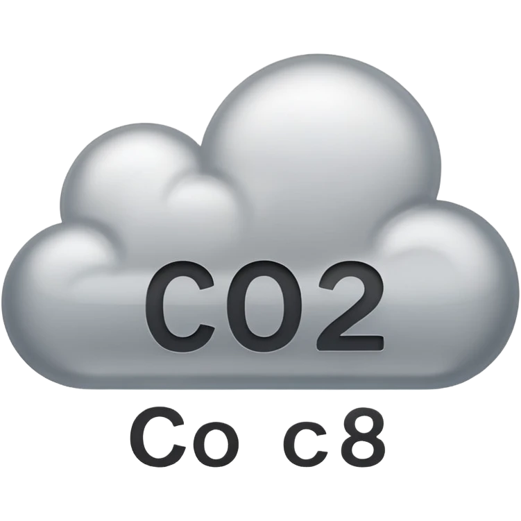 co2 cloud with inscription emoji