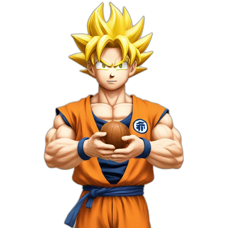 goku holding nuts emoji