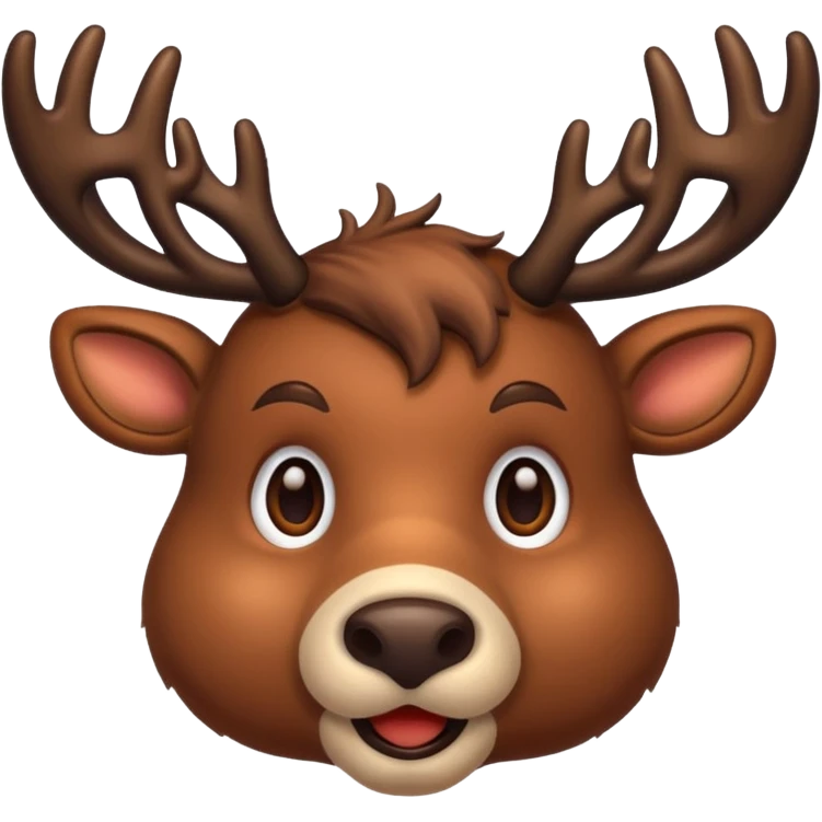 reindeer face emoji