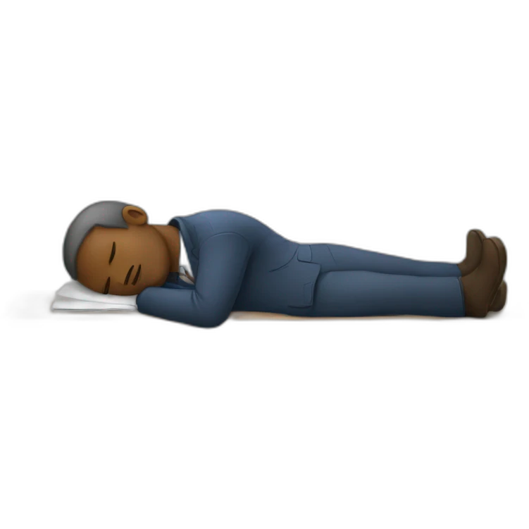 Man sleeping in class emoji