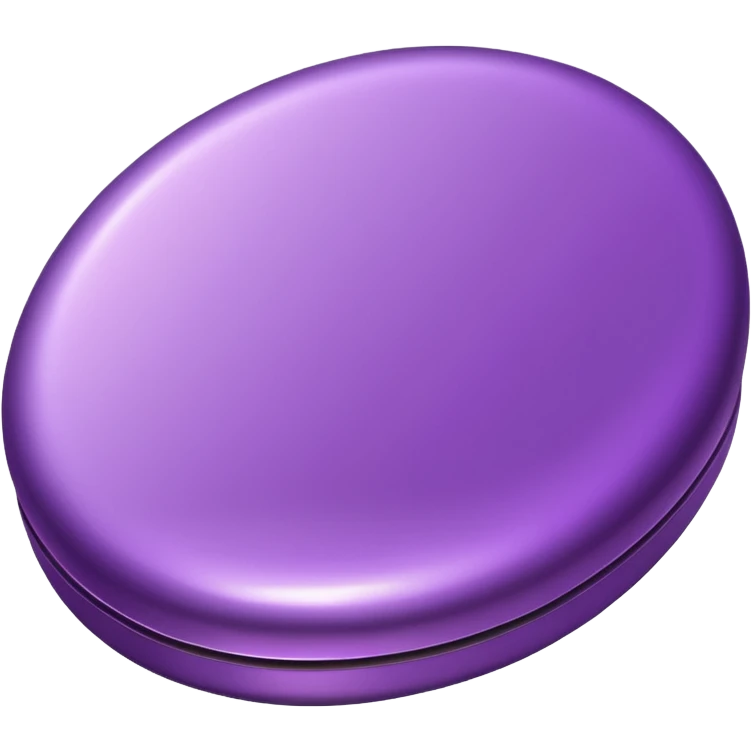 metallic purple oval candy emoji