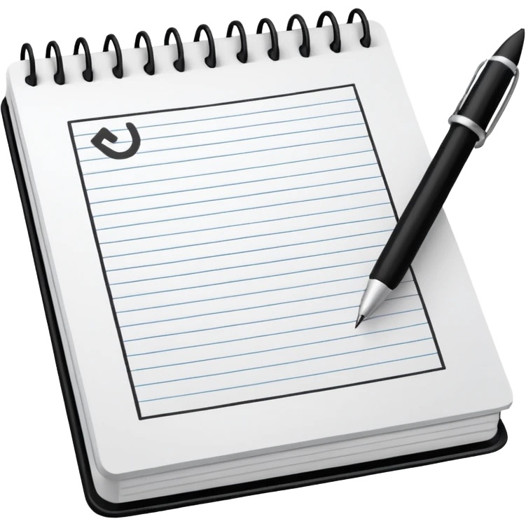 open notebook with Cyrillic letters emoji