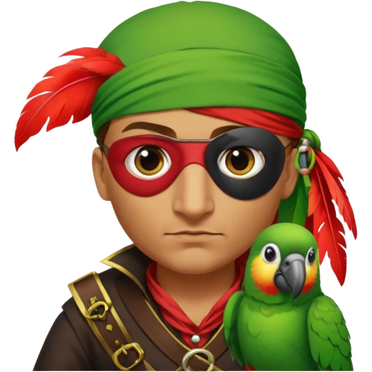 pirate and parrot emoji