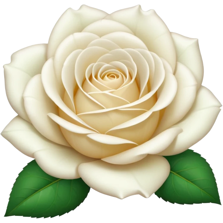 white rose, no green leaves emoji