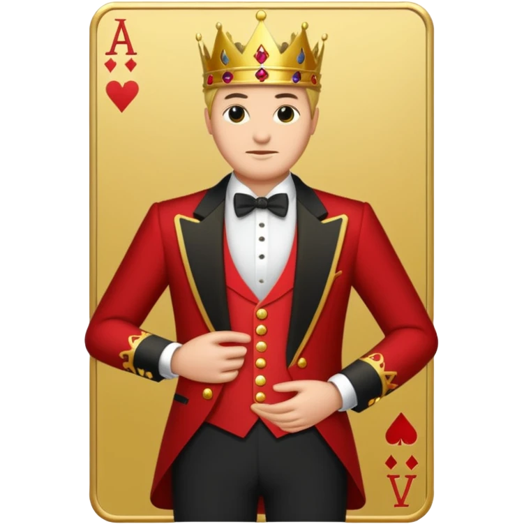 Solitaire card king emoji