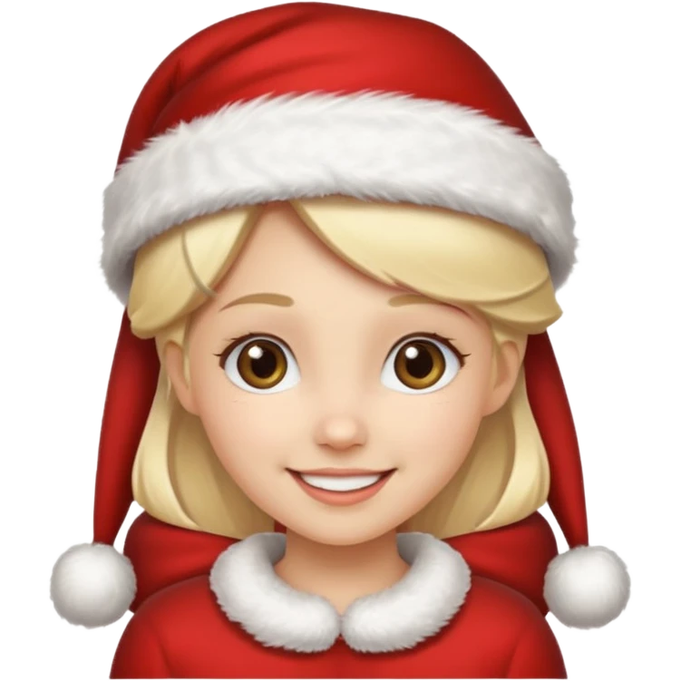 Blondie girl santa clauss emoji