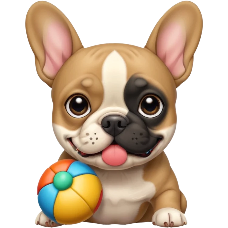 Frenchie with toys  emoji