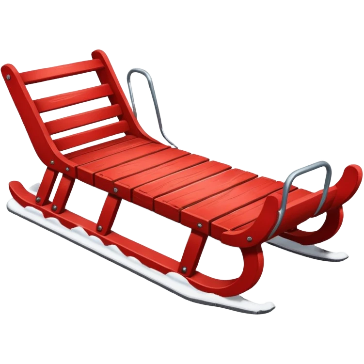 sled in snow emoji
