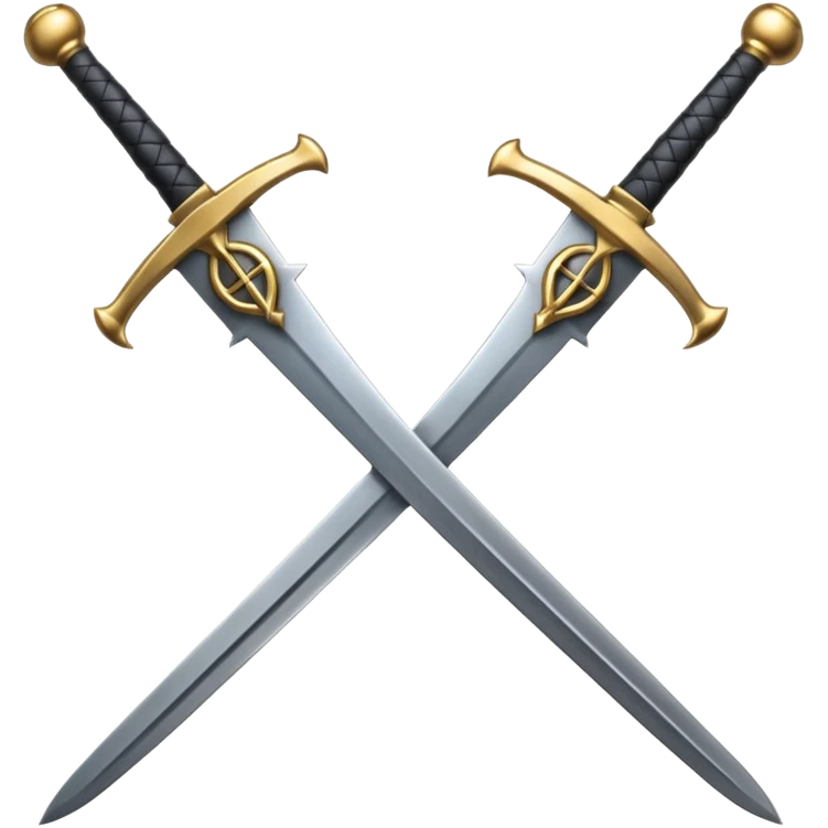 black crossed swords emoji | AI Emoji Generator